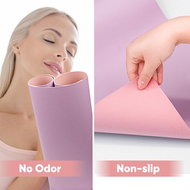 Subay Nail Art Table Mat - Soft Microfiber PU Leather Hand Rest Cushion, Foldable Arm Rest Pillow, Manicure Pad Desk Mat - Pink & Rose - Image 5